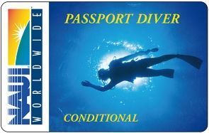 NAUI Passport Diver Certification Card